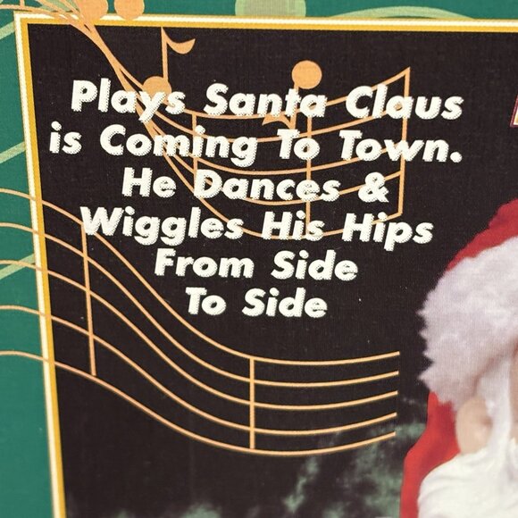 90s Animated Musical Dancing Singing Santa Claus Christmas Decoration Works 18” - Picture 15 of 16